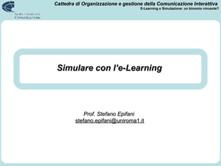 Simulare con l’e-Learning  