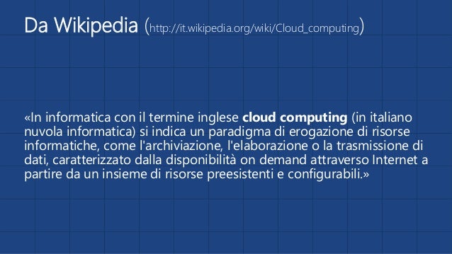 Introduzione Al Cloud Computing E Microsoft Azure