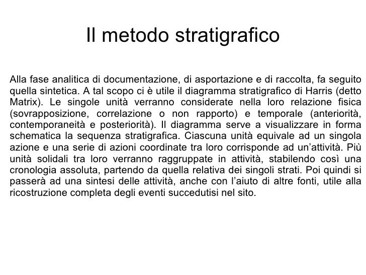 Metodo di datazione stratigrafica