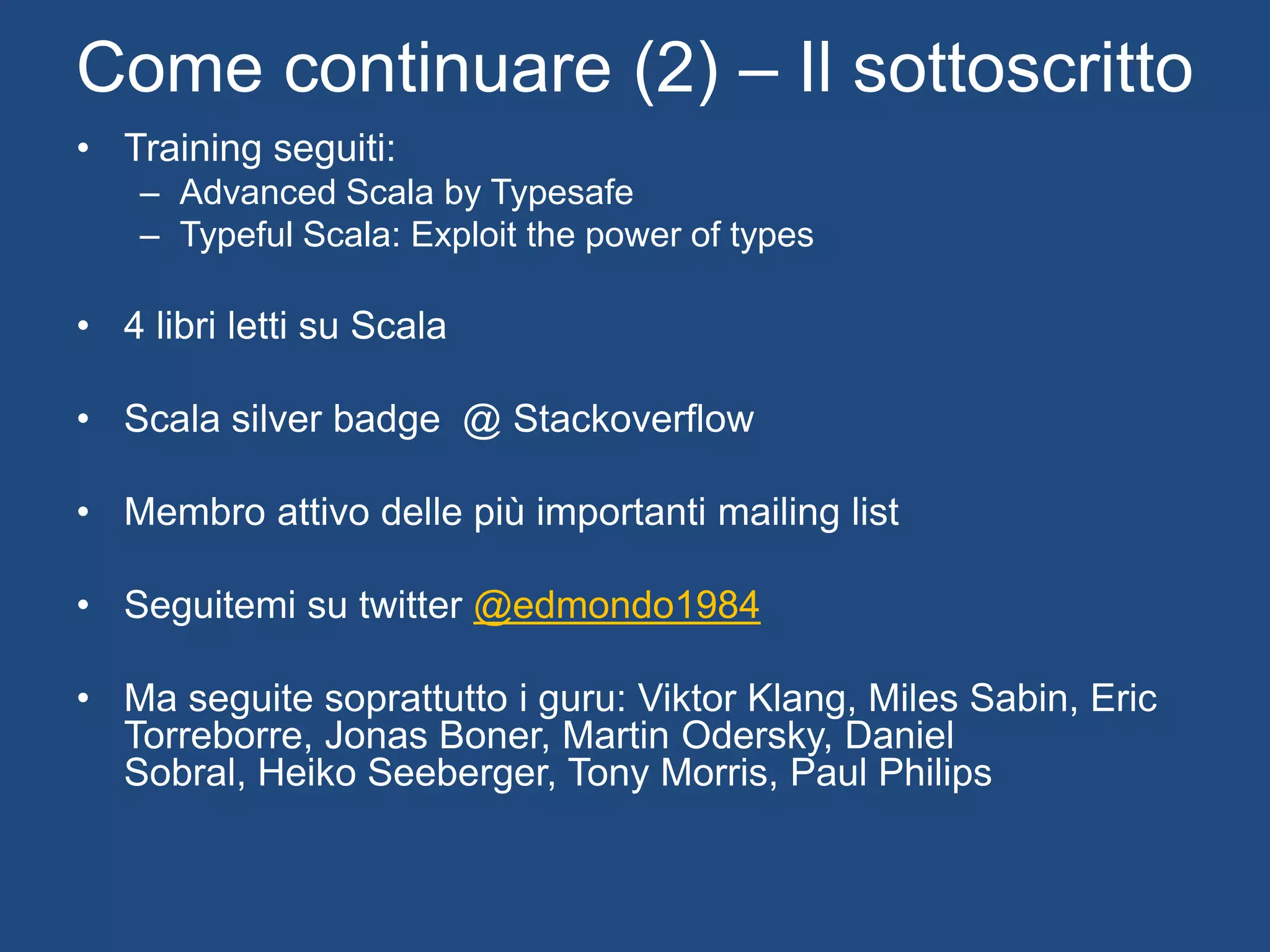 SUGGERIMENTI PER GLI
INTERESSATI
 