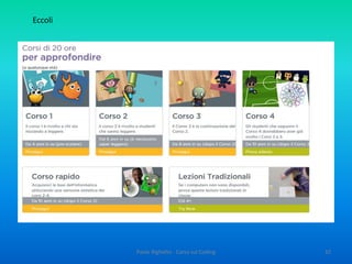 Scelgo il blocco opportuno e lo trascino nell’area di lavoro
Poi posso verificare
quello che ho fatto,
oppure procedere
col blocco
successivo
32Paolo Righetto - Corso sul Coding
 