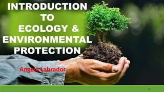INTRODUCTION
TO
ECOLOGY &
ENVIRONMENTAL
PROTECTION
1
Angela Labrador
 