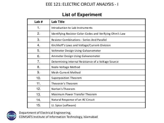 Electric Circuit - Introduction + Lecture#1