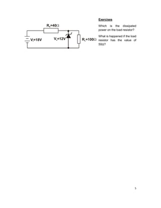 5
Exercises
Which is the dissipated
power on the load resistor?
What is happened if the load
resistor has the value of
50Ω?
 