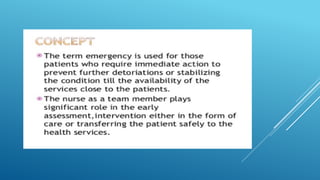 INTRO EMERGENCY AND DISASTER NURSING CARE