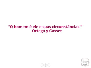 1
6
“O homem é ele e suas circunstâncias.”
Ortega y Gasset
 