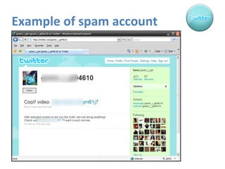 Example of spam account 