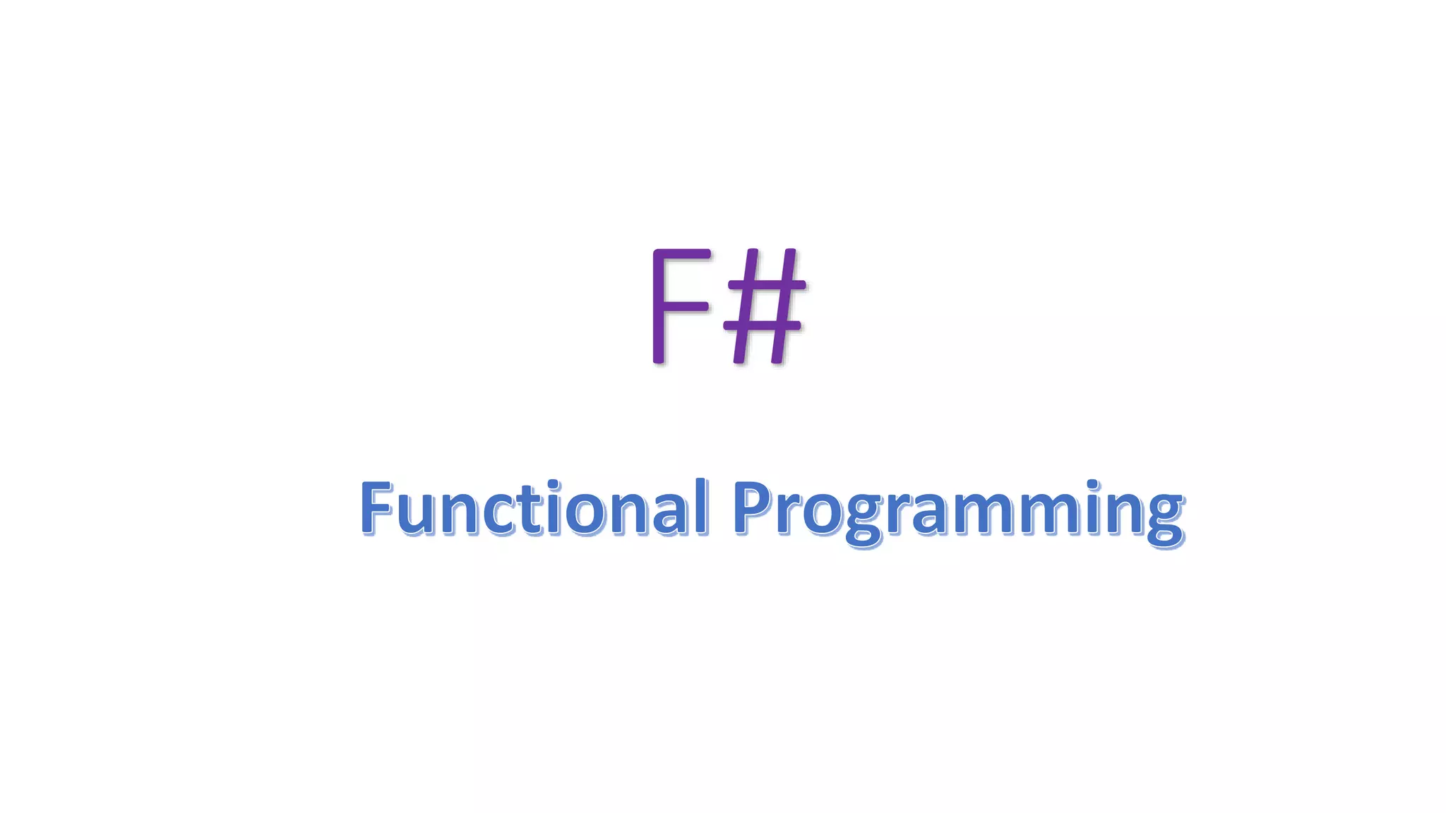 F# 