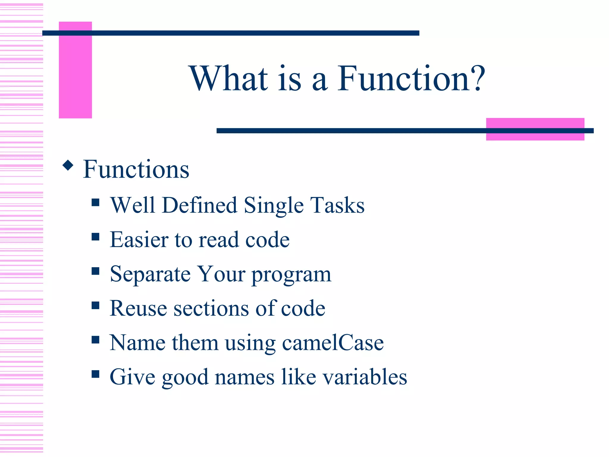 Intro to Functions Python | PPT