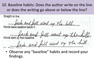 CSI Handwriting Analysis | PPTX