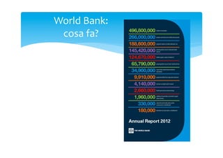 World	
 Bank:	
 	
 
cosa	
 fa?	
 

 