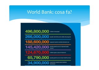 World	
 Bank:	
 cosa	
 fa?	
 

 