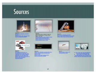 Sources


Sources :
http://fr.wikipedia.org/wiki/              Sources :
                                            ESA Inquiry Board. ARIANE 5: Flight 501        Sources :
Mariner_1
                                            failure. Technical report, European Space       http://fr.wikipedia.org/wiki/
http://nssdc.gsfc.nasa.gov/nmc/            Agency, July 1996.                              Mars_Climate_Orbiter#Perte_de_la_sonde
masterCatalog.do?sc=MARIN1                  http://www.esrin.esa.it/htdocs/tidc/           http://www.nirgal.net/mco_end.html
                                            Press/Press96/ariane5rep.html.	
  
                                            http://www.inria.fr/actualites/
                                            inedit/inedit14_evea.fr.html	
  




                                            	
  	
  	
  DO5K=1.3	
  	
  	
  	
  	
  
                                            	
  	
  	
  …
                                            5	
  CONTINUE

Sources :                                                                                      Sources :
http://                                  Sources :
                                          http://fr.wikipedia.org/wiki/Mariner_1              http://www.cs.tau.ac.il/
www.lemondeinformatique.fr/
                                                                                               ~nachumd/horror.html               http://www.time.com/time/magazine/
actualites/lire-­‐trop-­‐cher-­‐trop-­‐   http://www-­‐aix.gsi.de/~giese/swr/
                                                                                                                                      article/0,9171,969266,00.html
                                          mariner1.html
complique-­‐avis-­‐europe-­‐congedie-­‐                                                                                               http://users.csc.calpoly.edu/
peoplesoft-­‐et-­‐atos-­‐10462.html       http://nssdc.gsfc.nasa.gov/nmc/
                                                                                                                                  ~jdalbey/SWE/Papers/att_collapse.html
                                          masterCatalog.do?sc=MARIN1
http://www.baselinemag.com/c/a/                                                                                                  http://www.mit.edu/hacker/part1.html
ERP/Five-­‐ERP-­‐Disasters-­‐
Explained-­‐878312/




                                                                                       64
 
