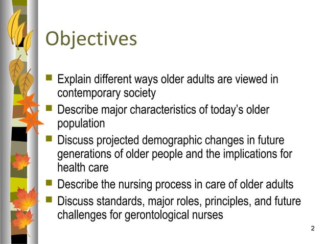 Intro gerontological nursing_spring 2014 abridged | PPT