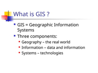 Introduction to GIS: mapping, data, and analysis | PPT