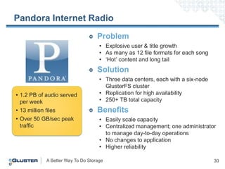 Pandora Internet Radio
                                   Problem
                                    • Explosive user & t...