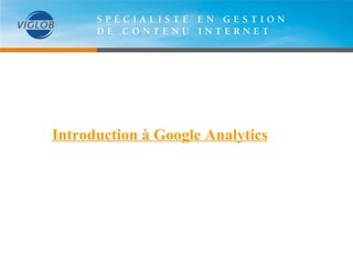 Introduction à Google Analytics 