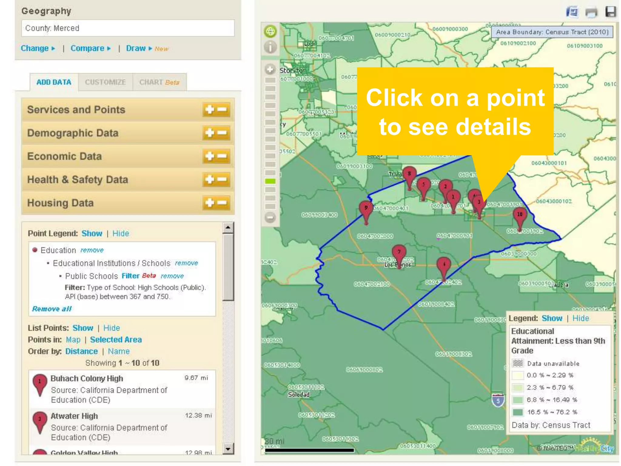 Click on a point
 to see details
 