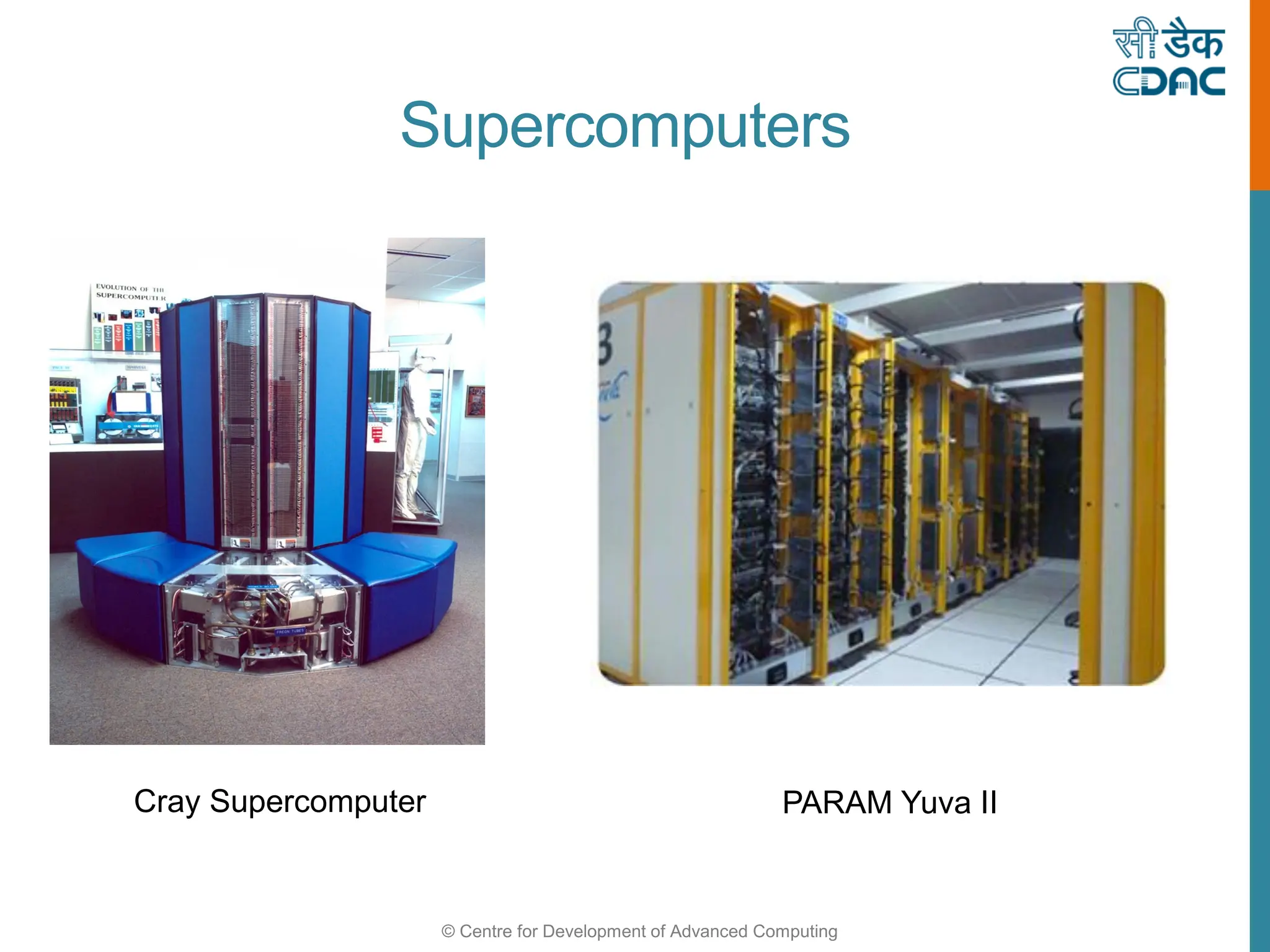 © Centre for Development of Advanced Computing
Supercomputers
Cray Supercomputer PARAM Yuva II
 