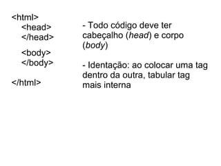 Introdução ao HTML | PPT