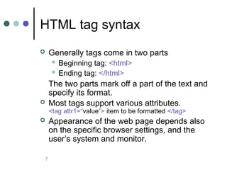 Comprehensive Introduction to HTML and Web Page Creation Techniques | PPT