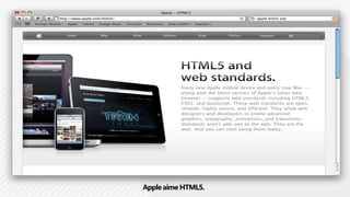 Apple aime HTML5.