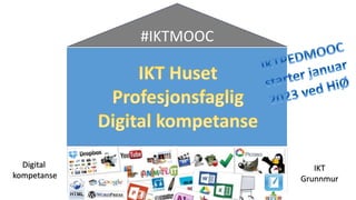 #IKTMOOC
Digital
kompetanse
IKT
Grunnmur
 