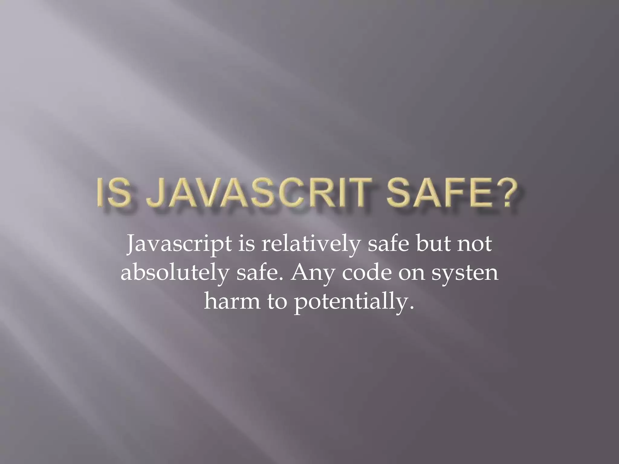 Introduction To JavaScript | PPT