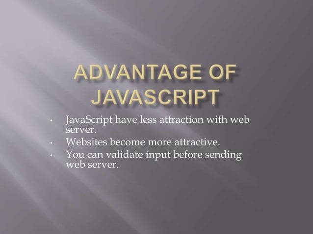 Introduction To JavaScript | PPT