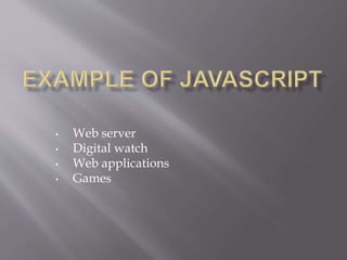 Introduction To JavaScript | PPT