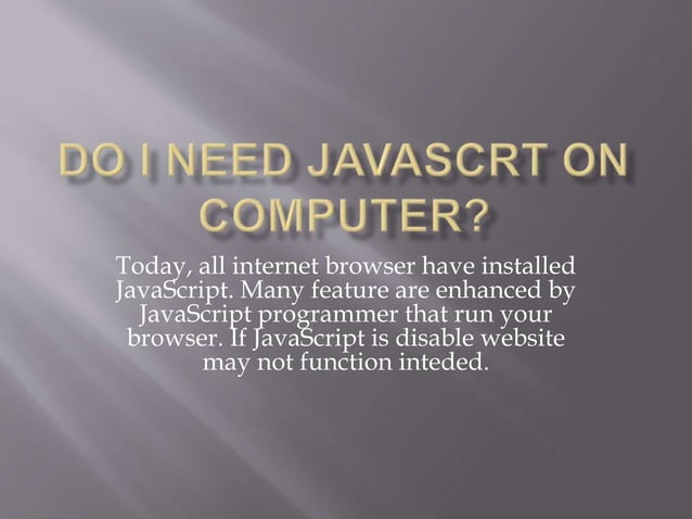Introduction To JavaScript | PPT