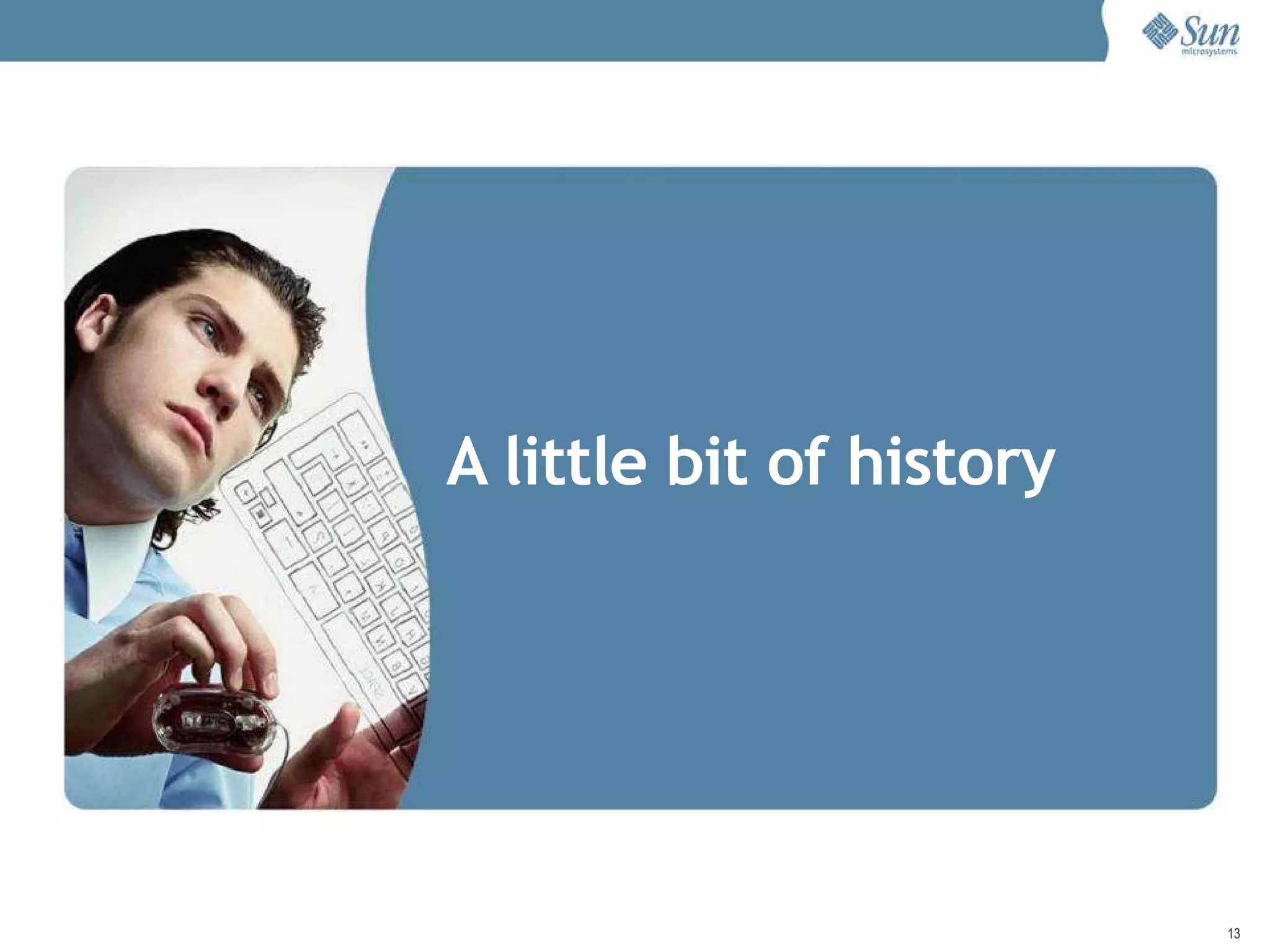 What is Java? An object oriented programming language developed in the early '90s. 