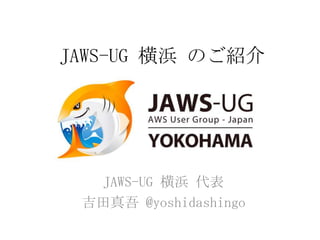 JAWS-UG 横浜 第１回勉強会




      2012.11.24
     @yoshidashingo
 