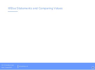If/Else Statements and Comparing Values
bit.ly/introjs-sd
Wi-Fi: Deskhub-main
Pass: Create2017! 20
 