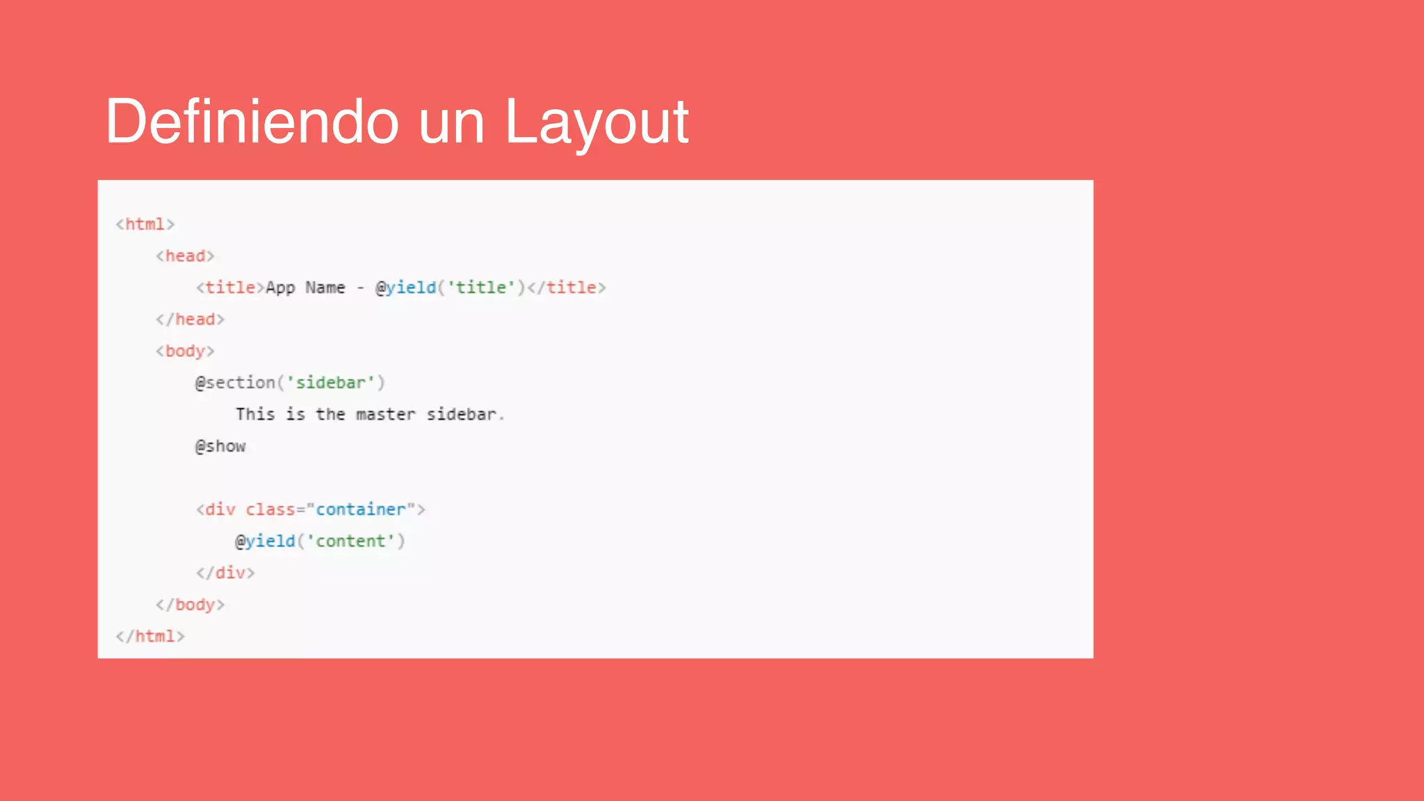 Definiendo un Layout
 