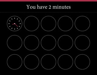 You have 2 minutes

 