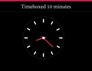 Timeboxed 10 minutes

 