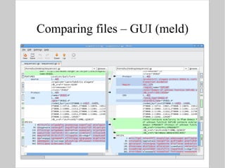 Comparing files – GUI (meld) 