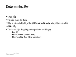 Rw Log intro to logging system and method of logging | PPT
