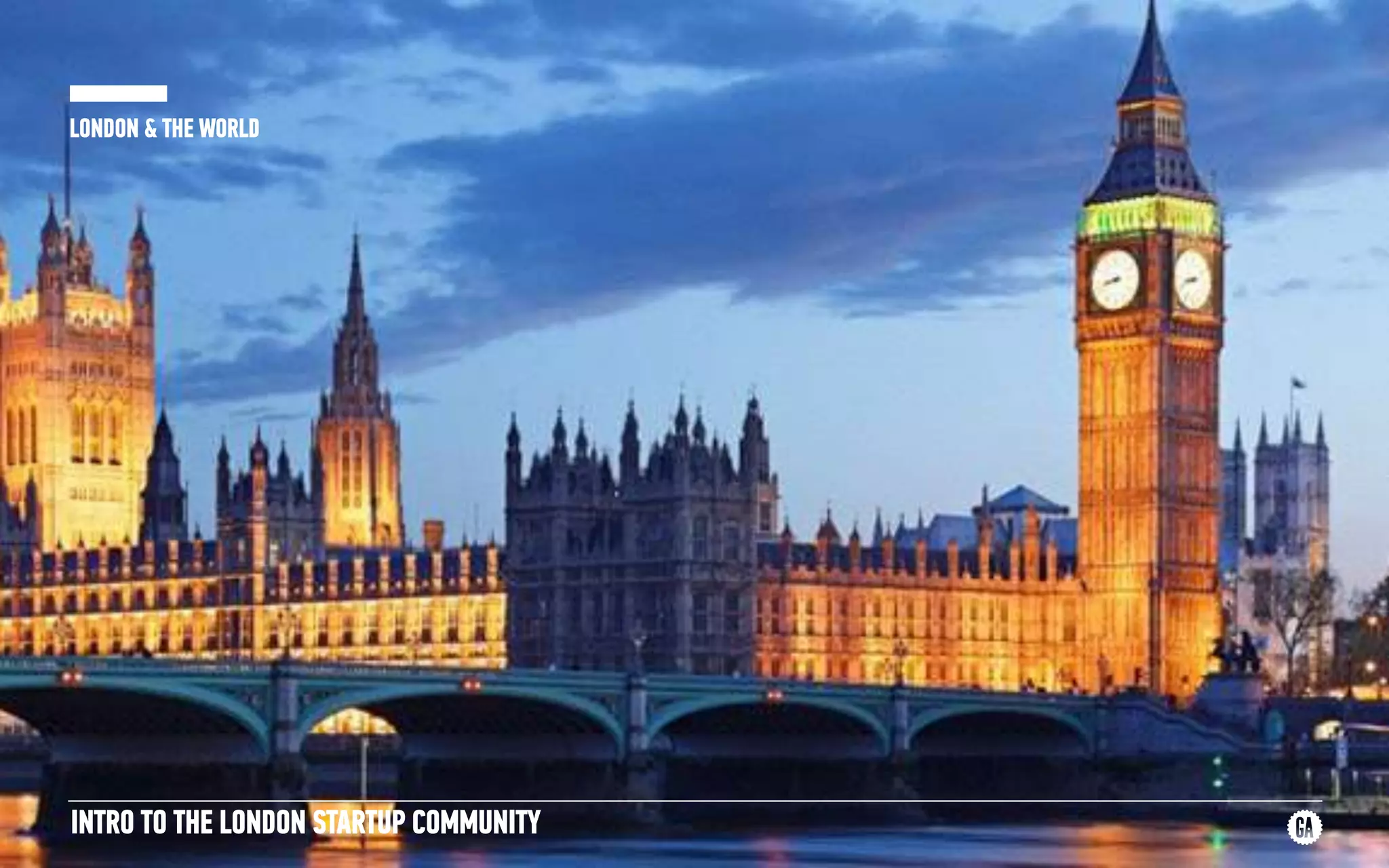 INTRO TO THE LONDON STARTUP COMMUNITY
LONDON & THE WORLD
 