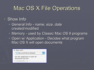 Introductory Mac OS X | PPT