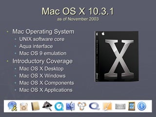 Introductory Mac OS X | PPT