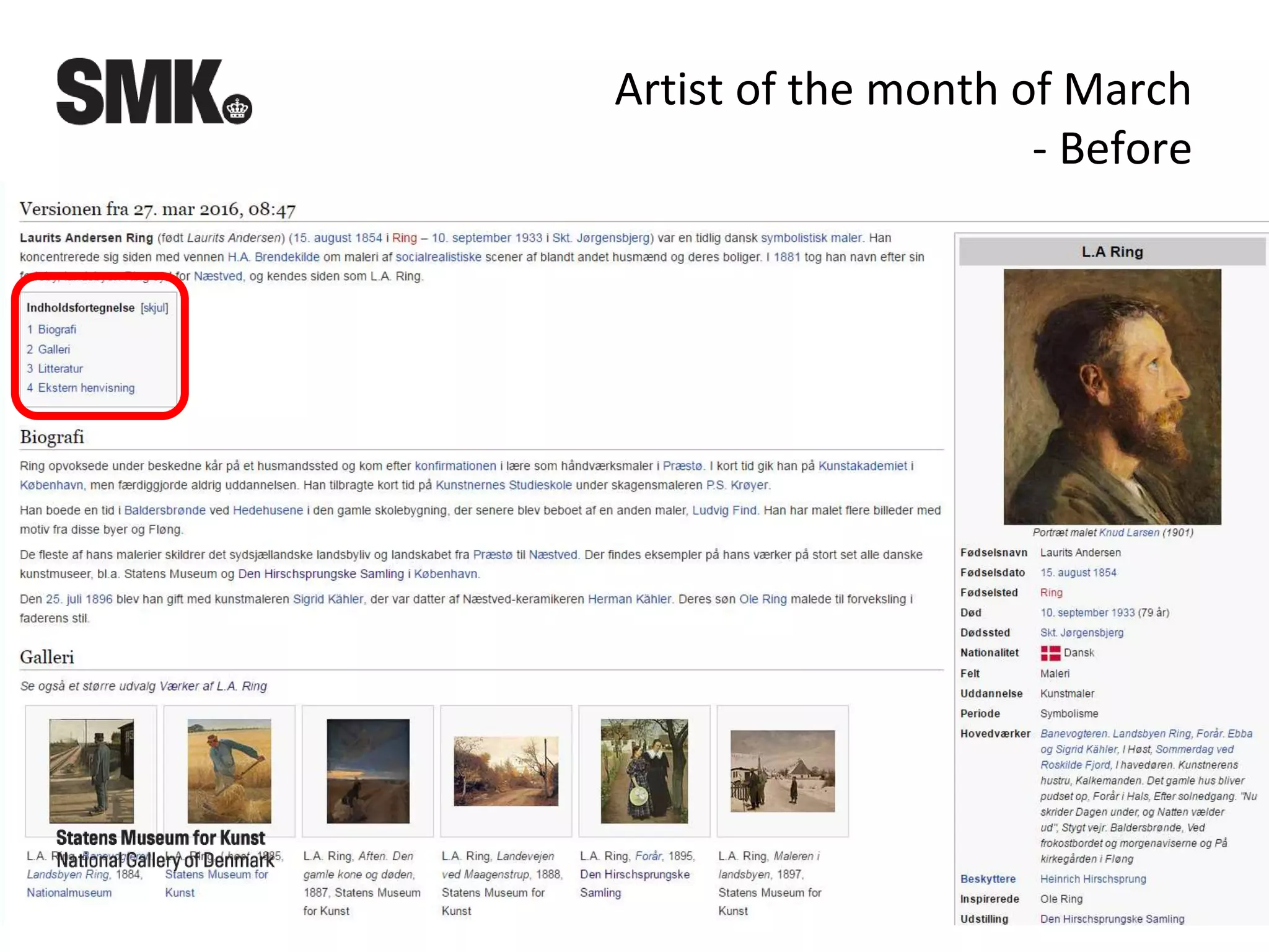 Artist of the month of March
- Before
 