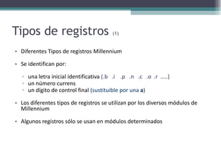 Interfaz del cliente MillenniumAcceso a Millennium: login1º - Ejecutar programa - doble clic sobre el icono de la aplicación2º - Consola java (ventana negra) queda abierta (minimizada) durante la sesión de trabajoPrimera nivel de control de acceso LOGIN Condiciona:Módulo al que se va a acceder