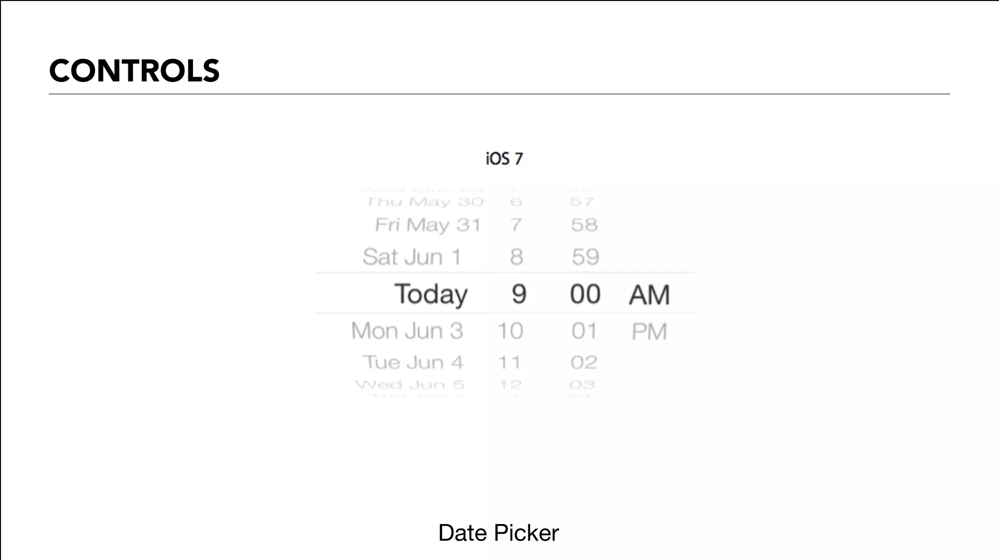 CONTROLS
Date Picker
 