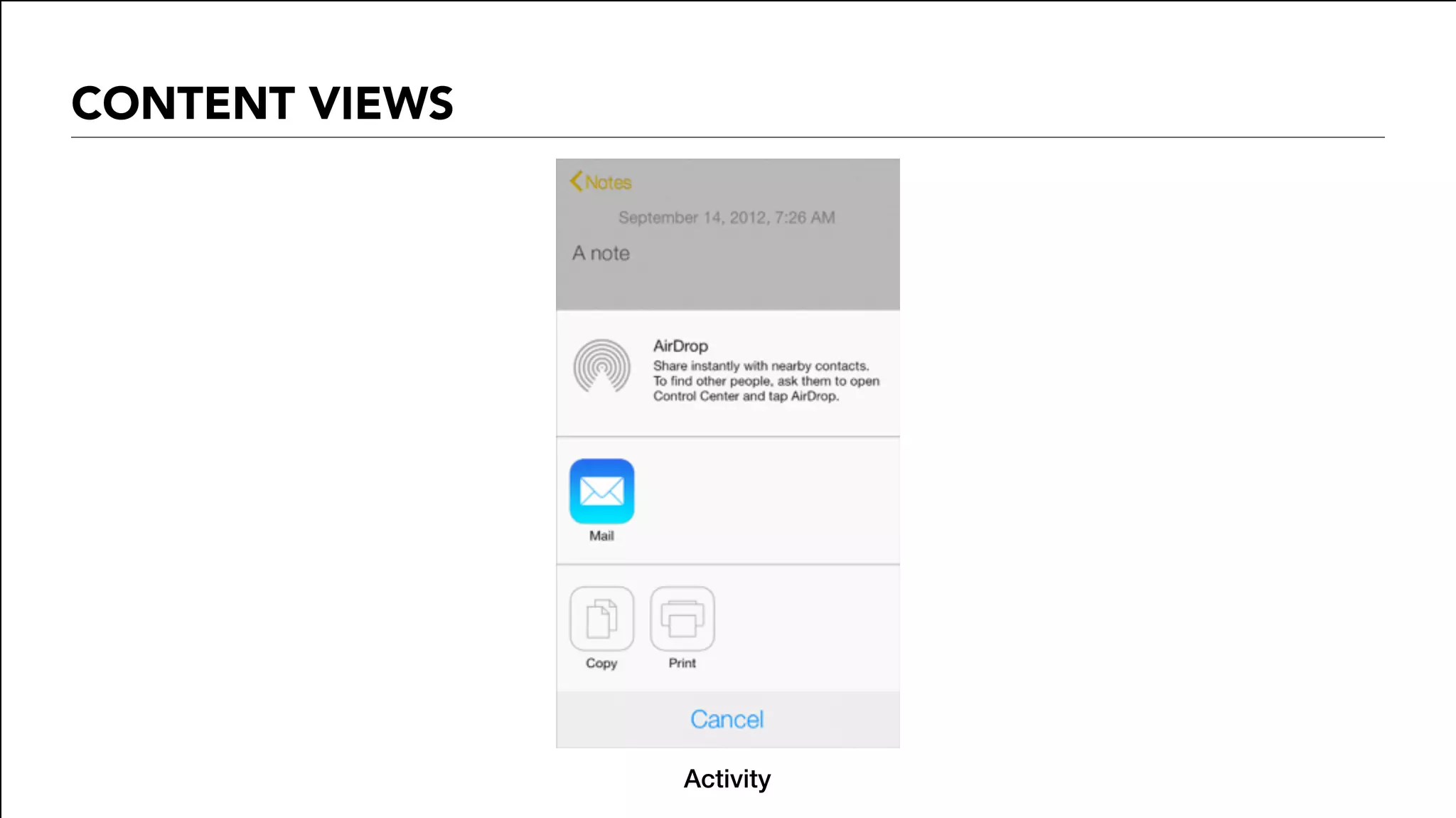 CONTENT VIEWS
Activity
 