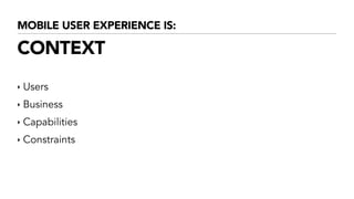 Mobile User Experience | PDF