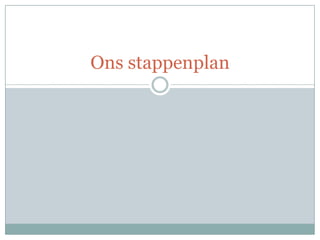 Ons stappenplan
 