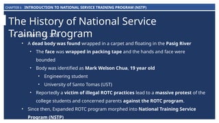 Comprehensive Overview of the National Service Training Program (NSTP ...