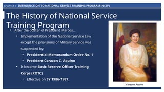 Comprehensive Overview of the National Service Training Program (NSTP ...